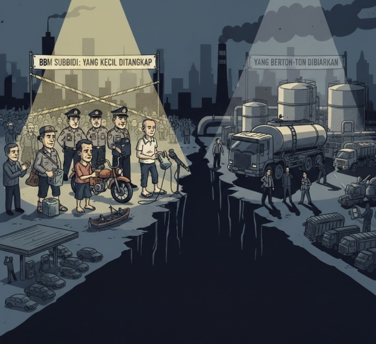 BBM Subsidi: Yang Kecil Ditangkap, Yang Berton-ton Dibiarkan