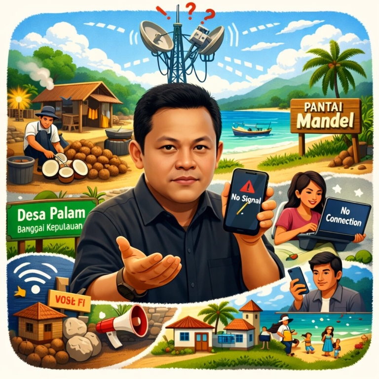 Taufik Zumri Laumarang Soroti Sulitnya Akses Internet di Desa Palam: Potensi Besar, Tapi Masih Terkendala Jaringan