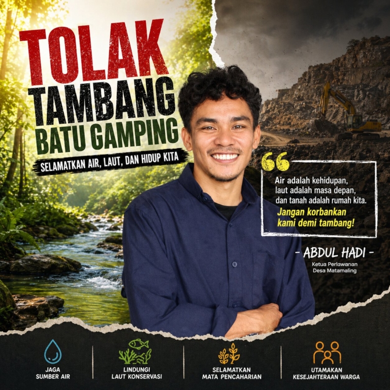 Abdul Hadi Tolak Tambang Batu Gamping di Banggai Kepulauan: Ancam Mata Air, Laut Konservasi, dan Mata Pencaharian Warga