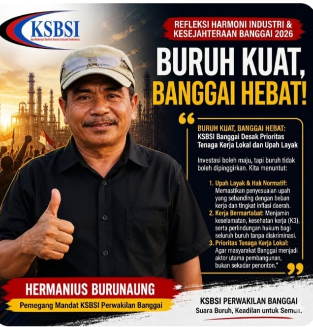Nakhodai DPC KSBSI Banggai, Hermanius Burunaung Siap Jaga Independensi Pers dan Perjuangkan Hak Buruh