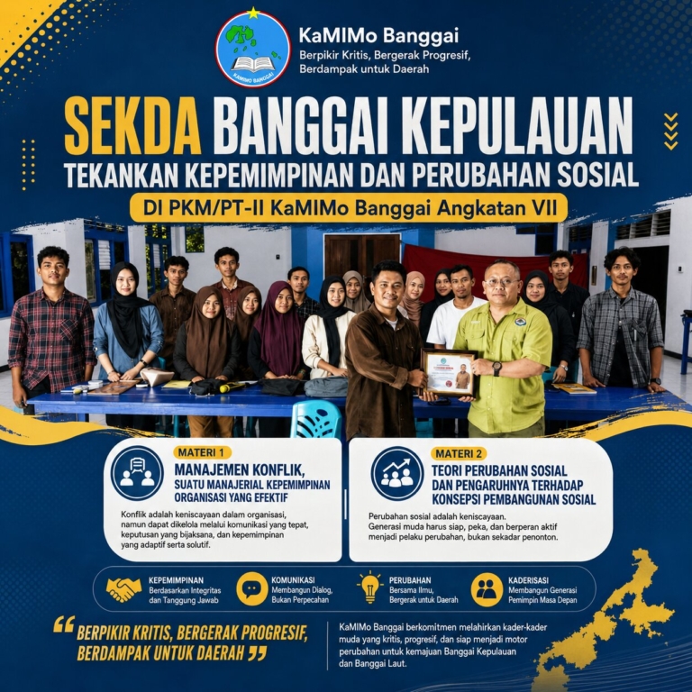 SEKDA Banggai Kepulauan Tekankan Kepemimpinan dan Perubahan Sosial di PKM/PT-II KaMIMo Banggai Angkatan VII