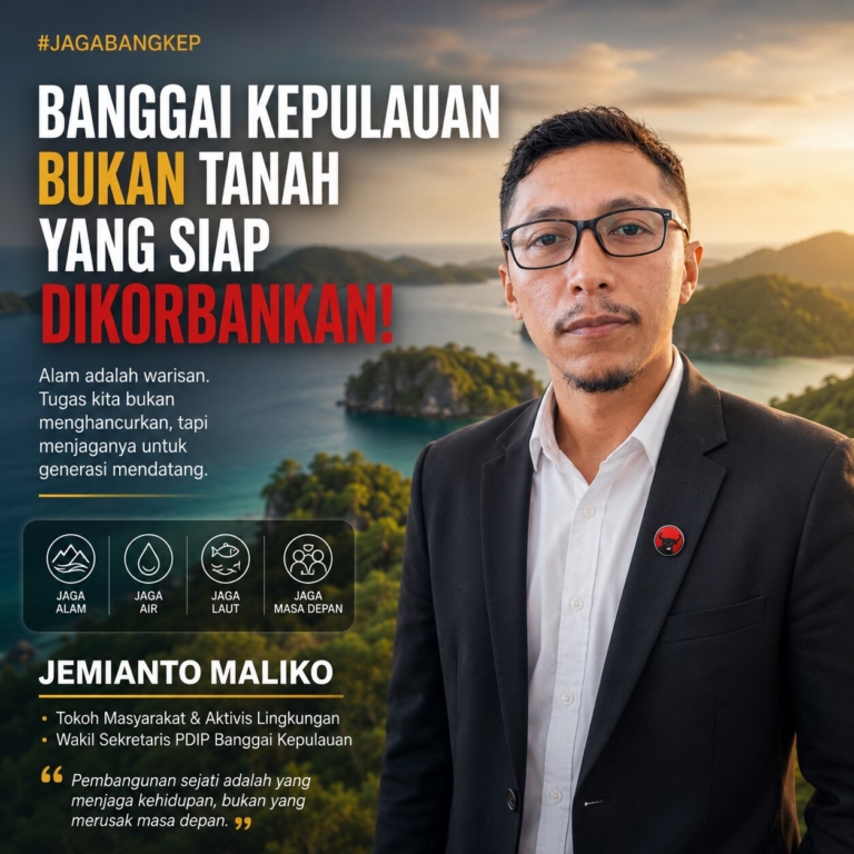 Jemianto Maliko: “Banggai Kepulauan Bukan Tanah yang Siap Dikorbankan Demi Tambang”