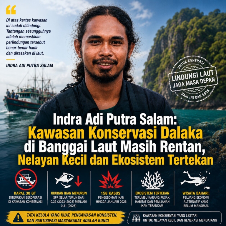Indra Adi Putra Salam: Kawasan Konservasi Dalaka di Banggai Laut Masih Rentan, Nelayan Kecil dan Ekosistem Tertekan