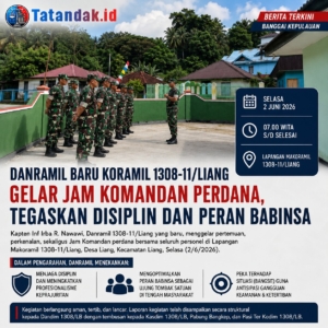 Danramil Baru Koramil 1308-11/Liang Gelar Jam Komandan Perdana, Tegaskan Disiplin dan Peran Babinsa