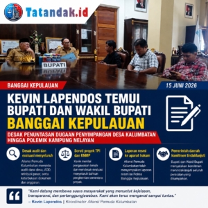Kevin Lapendos Temui Bupati dan Wakil Bupati Banggai Kepulauan, Desak Penuntasan Dugaan Penyimpangan Desa Kalumbatan hingga Polemik Kampung Nelayan