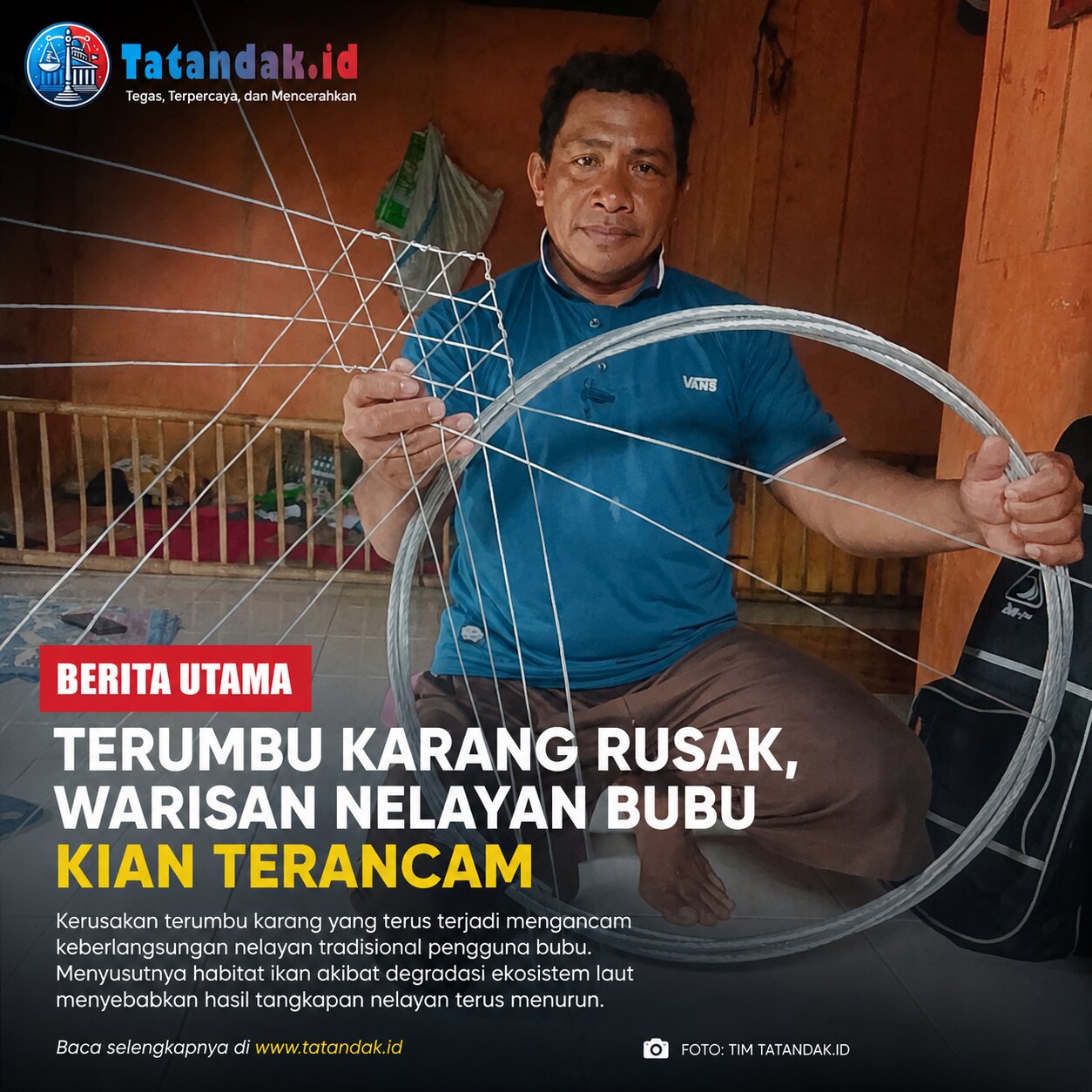 Terumbu Karang Rusak, Warisan Nelayan Bubu Kian Terancam