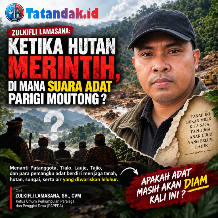 ZULKIFLI LAMASANA: KETIKA HUTAN MERINTIH, DI MANA SUARA ADAT PARIGI MOUTONG ?