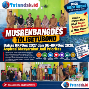 Musrenbangdes Tolisetubono Bahas RKPDes 2027 dan DU-RKPDes 2028, Aspirasi Masyarakat Jadi Prioritas