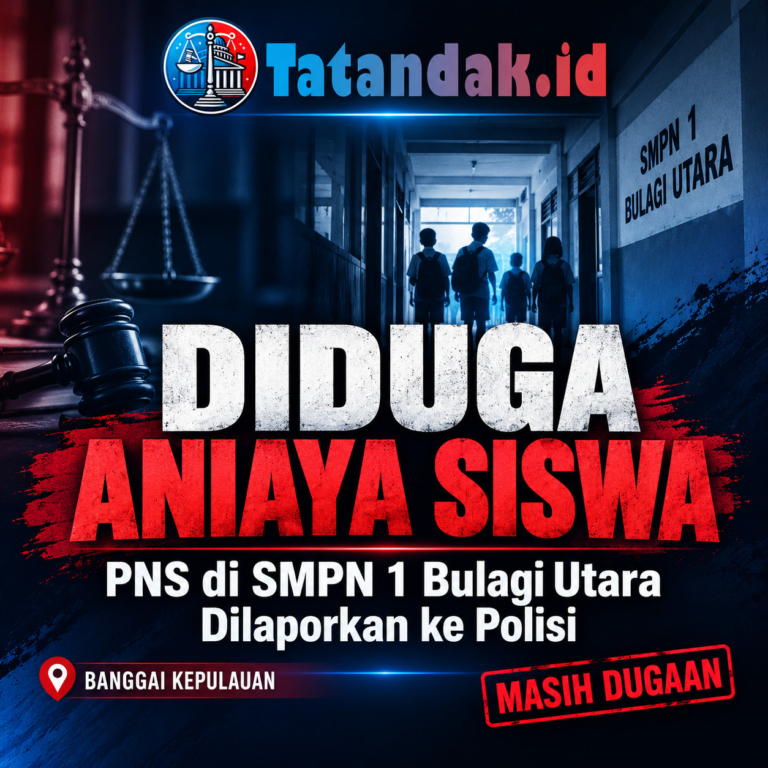Diduga Pukul Siswa dengan Gagang Sapu, Tendang, Jewer Kedua Telinga dan Tampar Dua Kali, Seorang PNS di SMPN 1 Bulagi Utara Dilaporkan ke Polres Bangkep